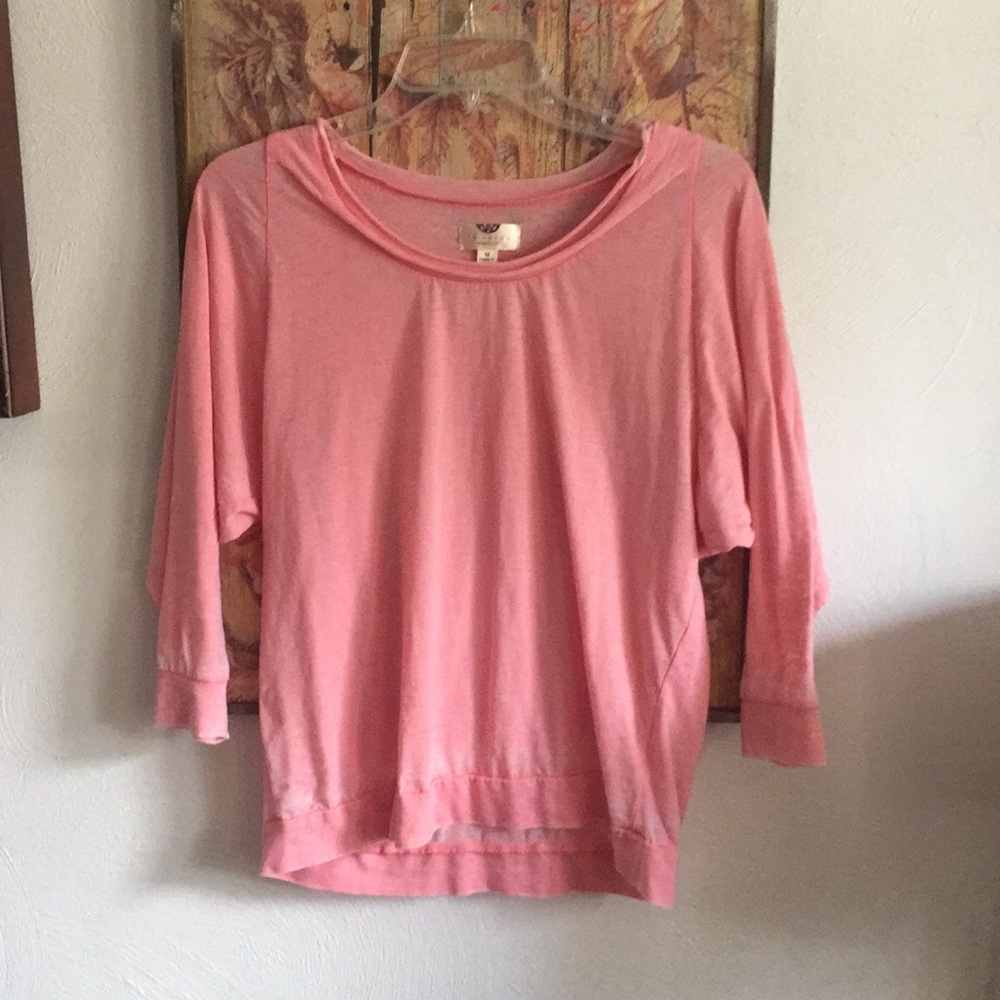 CARBON38 LA VERDE YOGA LOUNGE OFF SHOULDER TOP M